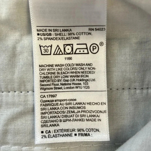 Banana Republic Shorts Tailored Blue Chambray Gold Buttons Size 0 - Picture 12 of 16